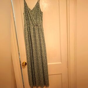 Floral Green Maxi Dress